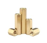 MOOPW Vis Double through Laiton Entretoises Filetage femelle Goujon d'ordinateur Creux Creux Standoffs PCB Carte mère Cuivre Pilier M4 x 40mm 10 Pcs