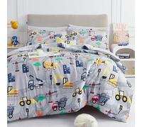 Mooreeke Bed in a Bag - Parure de lit 6 pièces pour Enfants, garçons et Adolescents, Parure de lit 6 pièces avec Couvre-oreillers, Parure de lit et Oreiller décoratif en Microfibre Super Douce pour