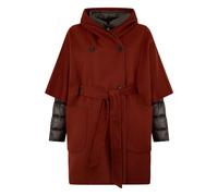 Moorer - Oslo Poncho - Femme - Manteaux - Rouge - Taille: 36 FR
