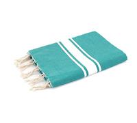 MOORISH IDOL Malibu XL - Fouta Traditionelle Unie Malibu XL - Rayure Classique - 100X200 cm - Vert Turquoise