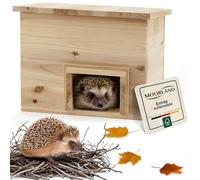 Moorland Abris pour Hérissons en Bois FSC 20×20 cm - Cabane pour Herisson Extérieur avec Entrée Amovible, Fond & Toit Fixé - Maison Herisson Extérieur Compact & Prêt à l’Emploi - Modèle IH6