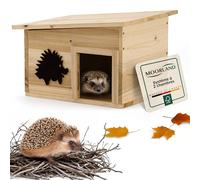 Moorland Abris pour Hérissons en Bois FSC 32×26 cm - Cabane pour Herisson Extérieur avec Fond, Entrée Labyrinthe & Toit Amovible - Maison Herisson Extérieur Compact & Prêt à l’Emploi - Modèle IH7