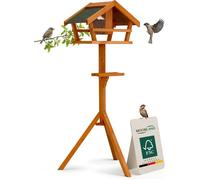 Moorland Nichoir Mangeoire Oiseaux Exterieur sur Pied 120 cm - Toit Résistant aux Intempéries Toute l'Année - VH1