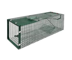 Moorland piège Cage Trappe Chat piège Vivant réutilisable pour Animaux | 90x30x30cm pour martre ragondin lapin mouffette rongeurs Fouine Renards robuste boîte porte tombante capture Safe 5002