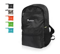 Moorle Sac à Dos Pliable Ultra Léger et Étanche - Petit Sac à Dos de Randonnée pour Homme et Femme - Sac à Dos Léger - Sac à Dos de Randonnée Pliable pour Voyage - 15 L, Noir, L
