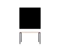 Moormann Table Seiltänzer - linoléum noir - corde rouge - 120 x 120 cm
