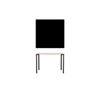 Moormann Table Seiltänzer - linoléum noir - corde rouge - 90 x 90 cm