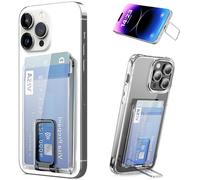 Moorstdel 3 porte-cartes Magsafe Apple Wallet Magsafe est un portefeuille Magsafe transparent avec support réglable pour iPhone 16/15/14/13/12, fabriqué en porte-cartes Magsafe