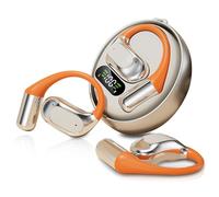Moorstdel Écouteurs ouverts - Écouteurs sans fil avec basses lourdes, écouteurs Bluetooth 5.4 pour la course à pied, écouteurs stéréo ouverts, conduction osseuse, écouteurs Hi-Fi, appels clairs (gris)