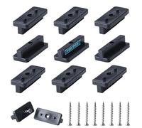 Moorstdel Lot de 100 clips de fixation pour lames, de 6 mm avec 100 vis de fixation, fixation en T cachée + vis en acier inoxydable, pour lames de terrasse, fixation de clôture