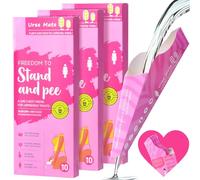 Moorstdel Lot de 30 urinoirs portables pour femmes, urinoir jetable, urinoir de voyage pour femmes debout, entonnoir en papier PIPI pour femmes enceintes, randonnées, personnes âgées