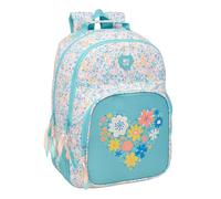 MOOS FIORI - Sac à dos double adaptable chariot, tissu recyclable, idéal pour les enfants de différents âges, confortable et polyvalent, qualité et résistance, 32 x 15 x 42 cm