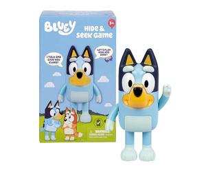 Moose Bluey Jeu Cache-Cache, Peluche parlante avec Chrono | Appuie sur son nez, Bluey te donne des indices et danse quand tu la trouves ; jeu interactif dès 3 ans