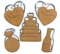 Moose Goods Lot de 5 emporte-pièces en forme de petits emporte-pièces de 9,6 cm en forme d'emporte-pièce en forme d'emporte-pièce pour mariage, emballage varié