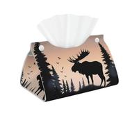 Moose Mountain Boîte à mouchoirs moderne en cuir synthétique avec distributeur de papier décoratif pour voiture, organiseur de papier pour le visage, décoration d'intérieur