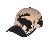 Moose Mountain Pine Tree Casquette de baseball pour homme et femme - Profil bas - Chapeau de golf réglable à clipser - Casquette de balle lavée - Noir