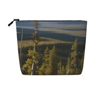 Moose Mountain Pine Tree Trousse à cosmétiques en faux chanvre pour les voyages, résistante à l'eau