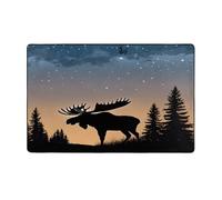(Moose Mountain Pine Tree Wilderness) - Tapis imprimé pour salon, chambre à coucher et bureau - Tapis de sol doux antidérapant moderne d'intérieur - 152,4 x 99,1 cm