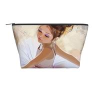 Moose Mountain Trousse de maquillage trapèze avec imprimé sapin sauvage Rangement élégant pour beauté et cadeaux pour femmes et filles, Petite ballerine dansante, Taille unique, Trousse de maquillage