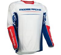 Moose Offroad Sahara, maillot M Blanc/Rouge/Bleu Blanc/Rouge/Bleu