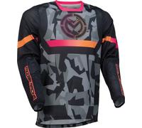 Moose Racing Sahara 2022 Maillot de motocross, noir-gris, taille S pour homme