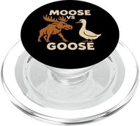 Moose vs Goose Animal Funny Animal Moose Goose Battle Retro PopSockets PopGrip pour MagSafe