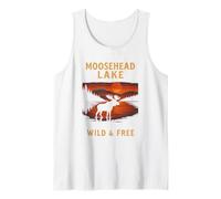 Moosehead Lake Chemise Free Wild Sunset Nature Scenic Maine Débardeur