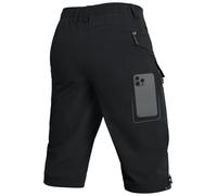 Moosehill Short 3/4 pour homme, cargo, bermuda, short de plein air, 6 poches, léger, imperméable, pantalon cargo, pantalon de randonnée, pantalon de travail, VTT, sports de plein air, short d'été