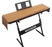 Mooson Housse de protection pour clavier de piano numérique, surface légère et douce de qualité supérieure, revêtement épais pour orgue électronique (marron)