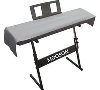 Mooson Housse de protection pour clavier de piano numérique, surface légère et douce de qualité supérieure, revêtement épais pour orgue électronique (gris)