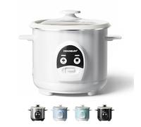 MOOSUM Cuiseur de Riz & Commande à Un Bouton, 0,6L - 3CUP, Pour 1-3 Personnes, Préparation Rapide Sans Brûler - Avec Fonction de Maintien au Chaud Inclus Cuillère et Verre Doseur