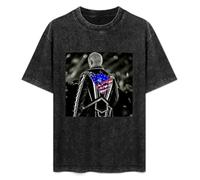 Mootaa Men's Women's Washed Vintage T Shirt Cody Rhodes Pro Wrestling American Nightmare Mania Unisex Antique Wash T-Shirts Black XXL