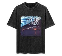Mootaa Men's Women's Washed Vintage T Shirt Pablo Cruise Worlds Away Stylish Music Theme Unisex Antique Wash T-Shirts Black L