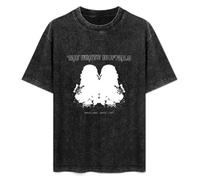 Mootaa Men's Women's Washed Vintage T Shirt The White Buffalo Darkest Darks Lightest Lights Unisex Antique Wash T-Shirts Black S