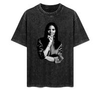 Mootaa Men's Women's Washed Vintage T Shirt The Wild Reason Candace Owens Wanted JD Vance Unisex Antique Wash T-Shirts Black M
