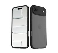 Mootobo Coque conçue pour iPhone 17 Air avec objectif d'appareil photo, protection intégrale de qualité militaire de 3 m, protection contre les chutes, dos mat anti-traces de doigts, 6,5 pouces, noir