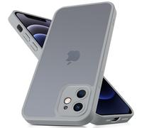 Mootobo Coque iphone 12 6,1 Pouces Protection Antichoc Militaire, Dos Mat Anti-Traces de Doigts, Protection renforcée de l'appareil Photo,Gris