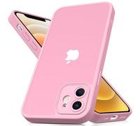 Mootobo Coque iphone 12 6,1 Pouces Protection Antichoc Militaire, Dos Mat Anti-Traces de Doigts, Protection renforcée de l'appareil Photo(Rose)