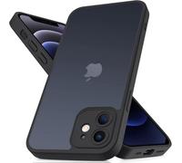 Mootobo Coque iphone 12 6,1 Pouces Protection Antichoc Militaire, Dos Mat Anti-Traces de Doigts, Protection renforcée de l'appareil Photo,Noir