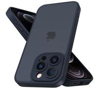 Mootobo Coque iphone 12 Pro 6,1 Pouces Protection Antichoc Militaire, Dos Mat Anti-Traces de Doigts, Protection renforcée de l'appareil Photo,Bleu Profond