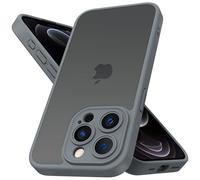 Mootobo Coque iphone 12 Pro 6,1 Pouces Protection Antichoc Militaire, Dos Mat Anti-Traces de Doigts, Protection renforcée de l'appareil Photo,Gris