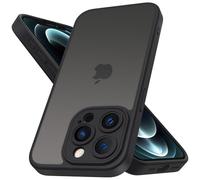Mootobo Coque iphone 12 Pro 6,1 Pouces Protection Antichoc Militaire, Dos Mat Anti-Traces de Doigts, Protection renforcée de l'appareil Photo,Noir