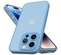 Mootobo Coque iPhone 14 Pro 6,1 Pouces, Coque Antichoc Mate, Protection de qualité Militaire, Ultra Fine, 360°, Coque arrière translucide givrée (Bleu)