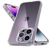Mootobo Coque iPhone 14 Pro 6,1 Pouces, Coque de téléphone Antichoc Mate, Protection de qualité Militaire, Ultra Fine, 360°, Coque arrière translucide givrée (Transparente)