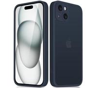 Mootobo Coque iphone 15 (6,1 Pouces) - Complète Antichoc Protective Case, Toucher Doux et Agréable, Fond Mat Translucide Anti-Traces, Design Léger et Résistant Cover (Bleu foncé)