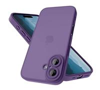 Mootobo Coque iphone 16 Plus (6,7 Pouces), Protection Antichoc Militaire, Dos Mat Anti-Traces de Doigts, Protection renforcée de l'appareil Photo (Violet foncé)