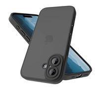 Mootobo Coque iphone 16 Plus (6,7 Pouces), Protection Antichoc Militaire, Dos Mat Anti-Traces de Doigts, Protection renforcée de l'appareil Photo (Noir)