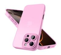 Mootobo Coque iphone 16 Pro Max (6,7 Pouces), Protection Antichoc Militaire, Dos Mat Anti-Traces de Doigts, Protection renforcée de l'appareil Photo (Rose)