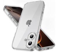 Mootobo Coque Mate pour iPhone 16 (6,1 Pouces), Protection Antichoc Militaire, Dos Mat Anti-Traces de Doigts, Protection renforcée de l'appareil Photo (Transparent)