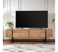 Moov meuble tv industriel avec placards bois et noir 180cm